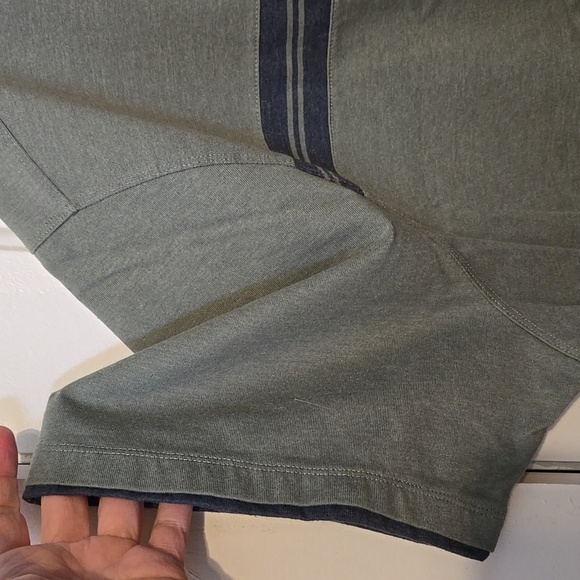 Arrow, Short Sleeve Tee, 4XL, Crew Neck Striped, Green, Blue, Soft Cotton Blend - Picture 5 of 11